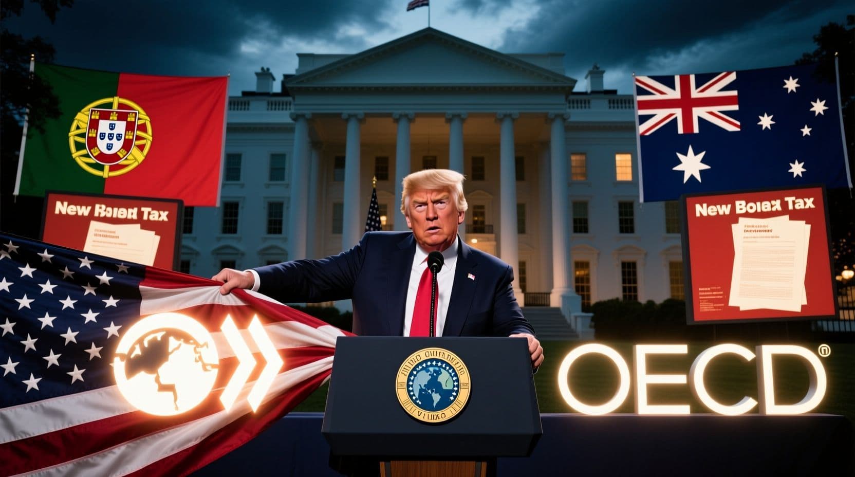 Trump Pulls U.S. from OECD Deal as Portugal, Australia Issue New Tax Moves